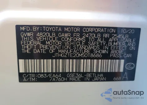 2021 Lexus Is 350 F Sport from USA, damaged, VIN JTHGZ1E20M5018686